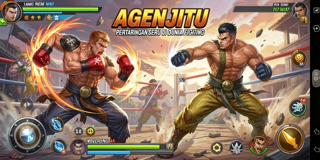 Gameplay AGENJITU yang mendebarkan dalam aksi.