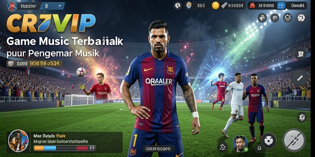 Screenshot gameplay CR7VIP yang menampilkan keseruan bermain musik.
