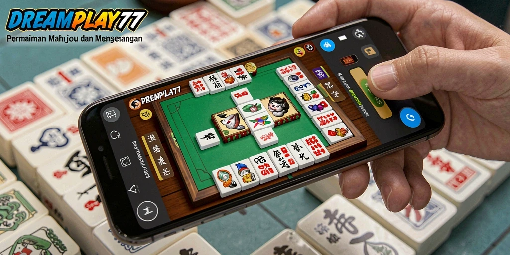 Tampilan menarik dari gameplay Mahjong di DREAMPLAY77