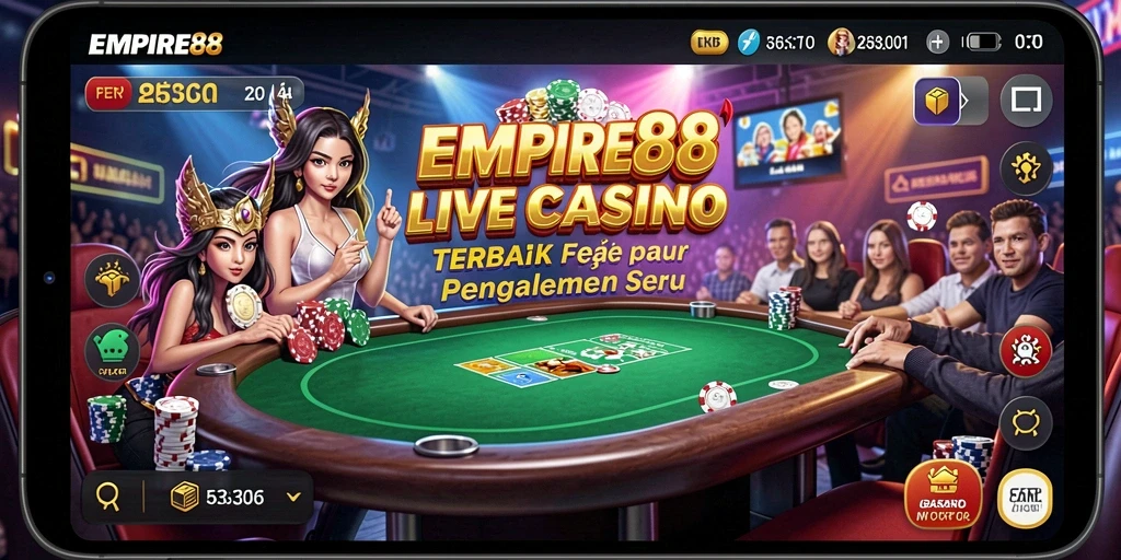 Tampilan gameplay Live Casino yang mengesankan di EMPIRE88.
