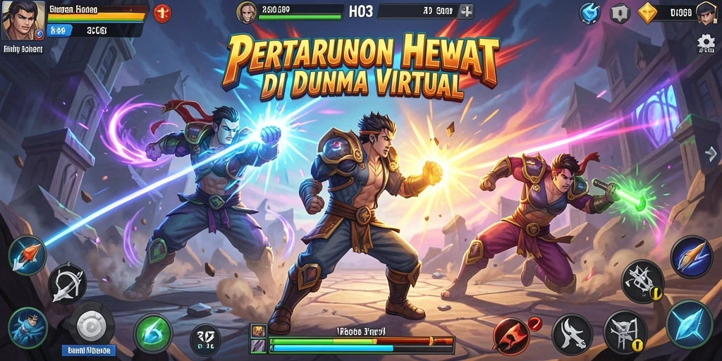 Tampilan pertarungan epik dengan karakter yang beragam di H03.
