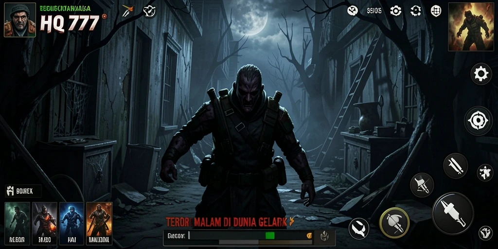 Tampilan gameplay HQ777 yang menegangkan dan penuh ketegangan.