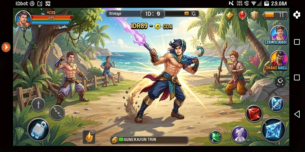 Screenshot menampilkan momen strategis dalam permainan IDR89.