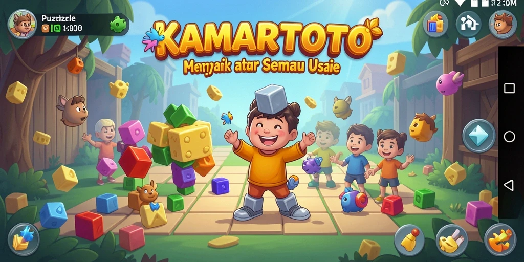 Tampilan gameplay KAMARTOTO dengan tantangan puzzle yang menarik.