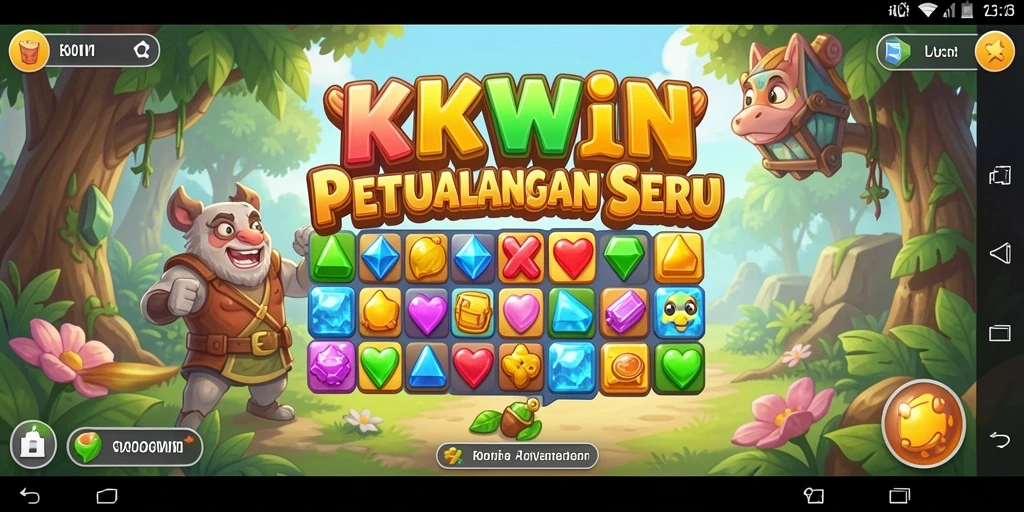 Tampilan gameplay seru dalam KKWIN dengan tantangan Match-3.