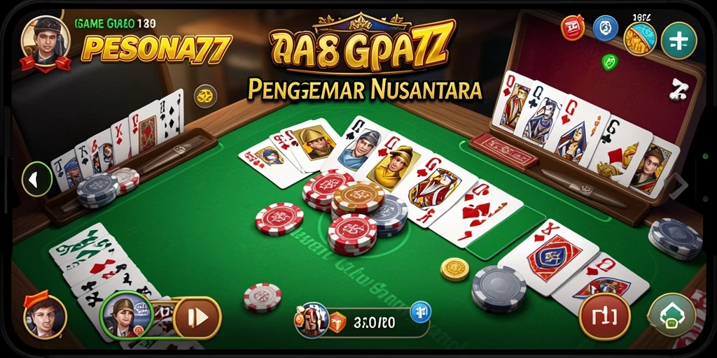 Gameplay PESONA77 yang seru dan kompetitif dalam Gaple.