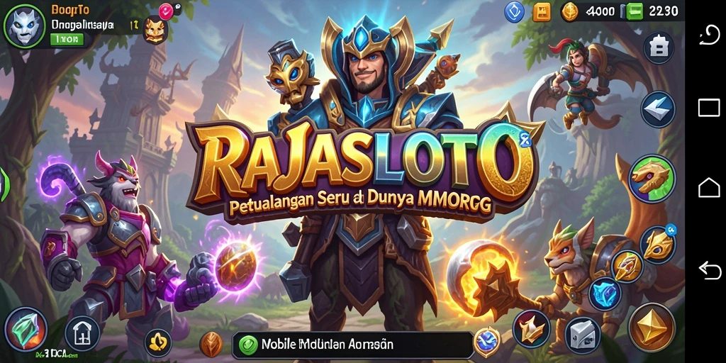 Gameplay seru di dunia fantasi <strong>RAJASLOTO</strong> dengan pemain menjelajahi dungeon.