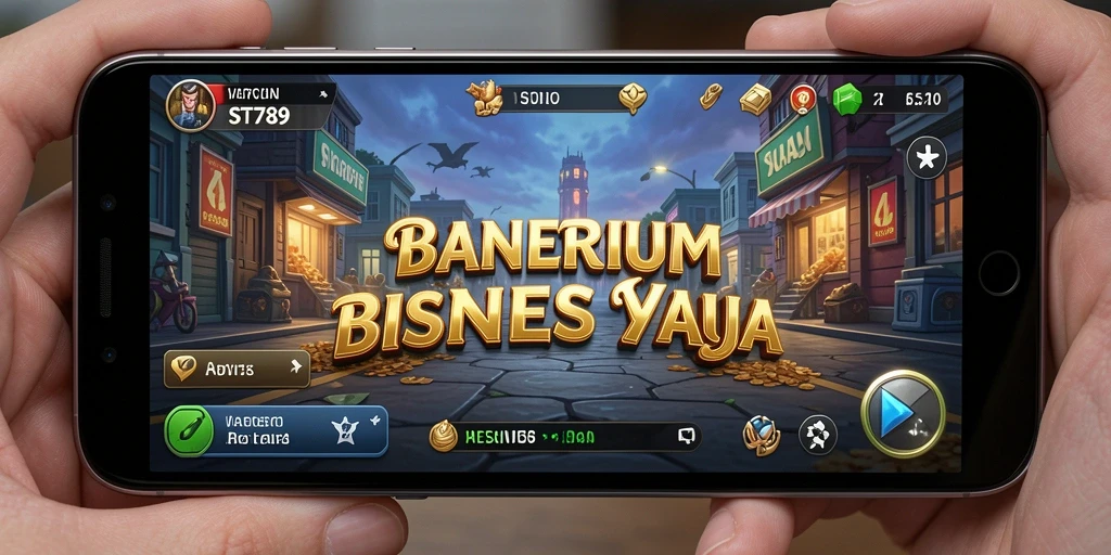 Tampilan gameplay ST789 menampilkan pengelolaan bisnis yang seru.