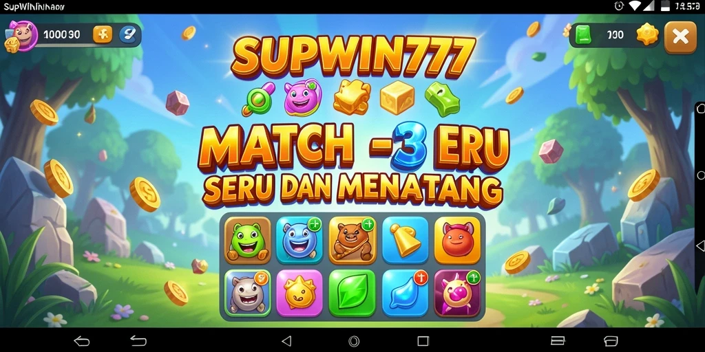 Tangkapan layar gameplay <strong>SUPWIN777</strong> menunjukkan tantangan Match-3 yang menegangkan.