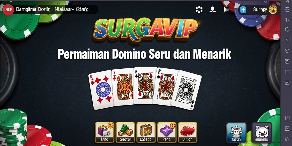 Tampilan gameplay seru dan interaktif dari SURGAVIP.